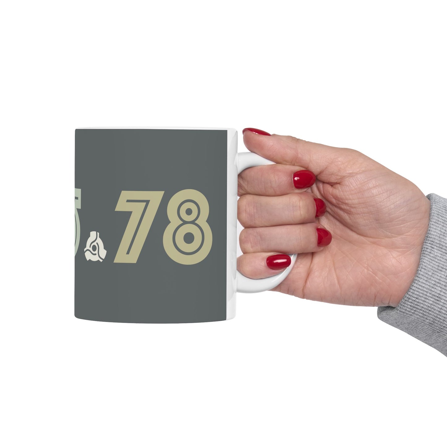 33 - 45 - 78 Ceramic Mug - Unique Coffee Cup for Music Fans