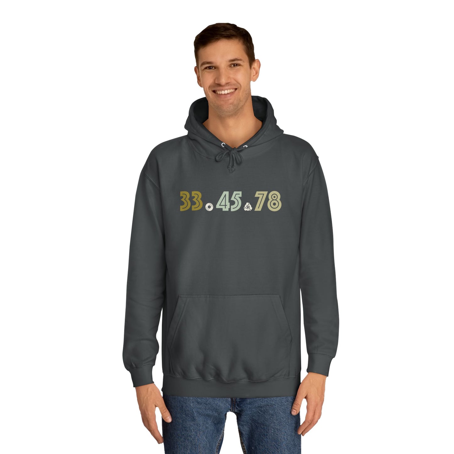 33.45.78 - Unisex College Hoodie (Vinyl Record Speeds)