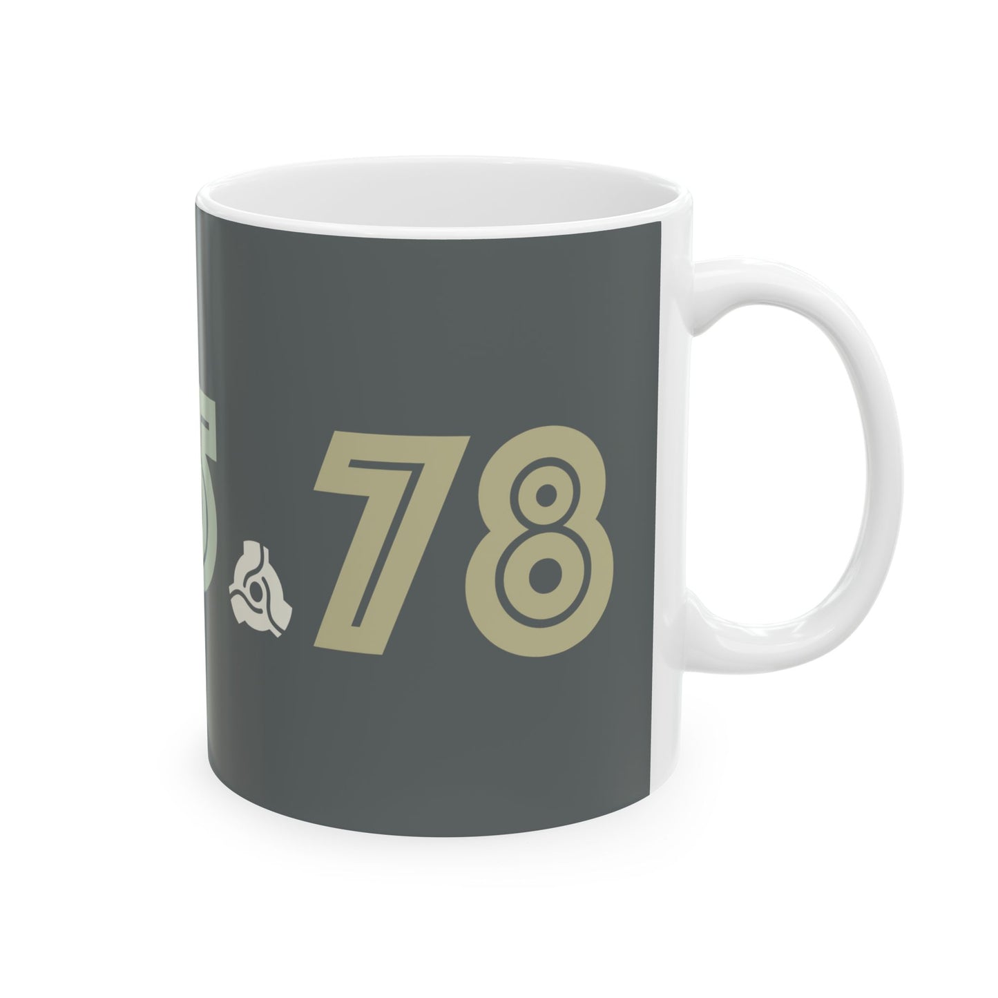 33 - 45 - 78 Ceramic Mug - Unique Coffee Cup for Music Fans