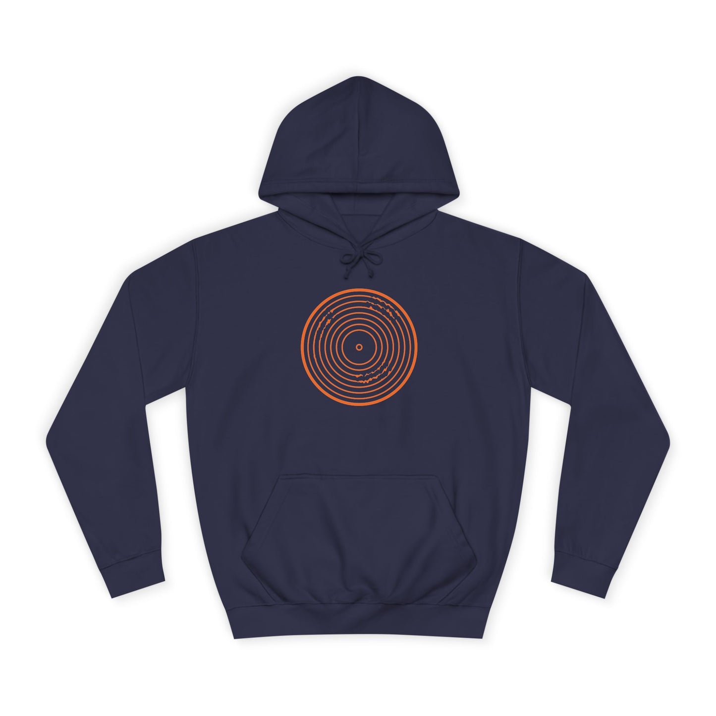 Vinyl Vibes Spiral Vinyl Record Design College Hoodie
