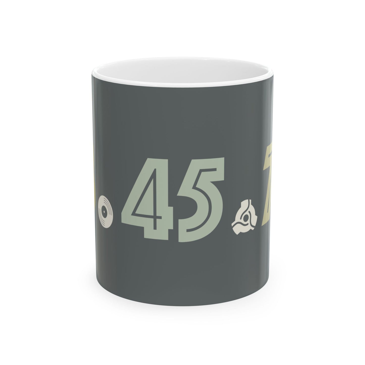 33 - 45 - 78 Ceramic Mug - Unique Coffee Cup for Music Fans