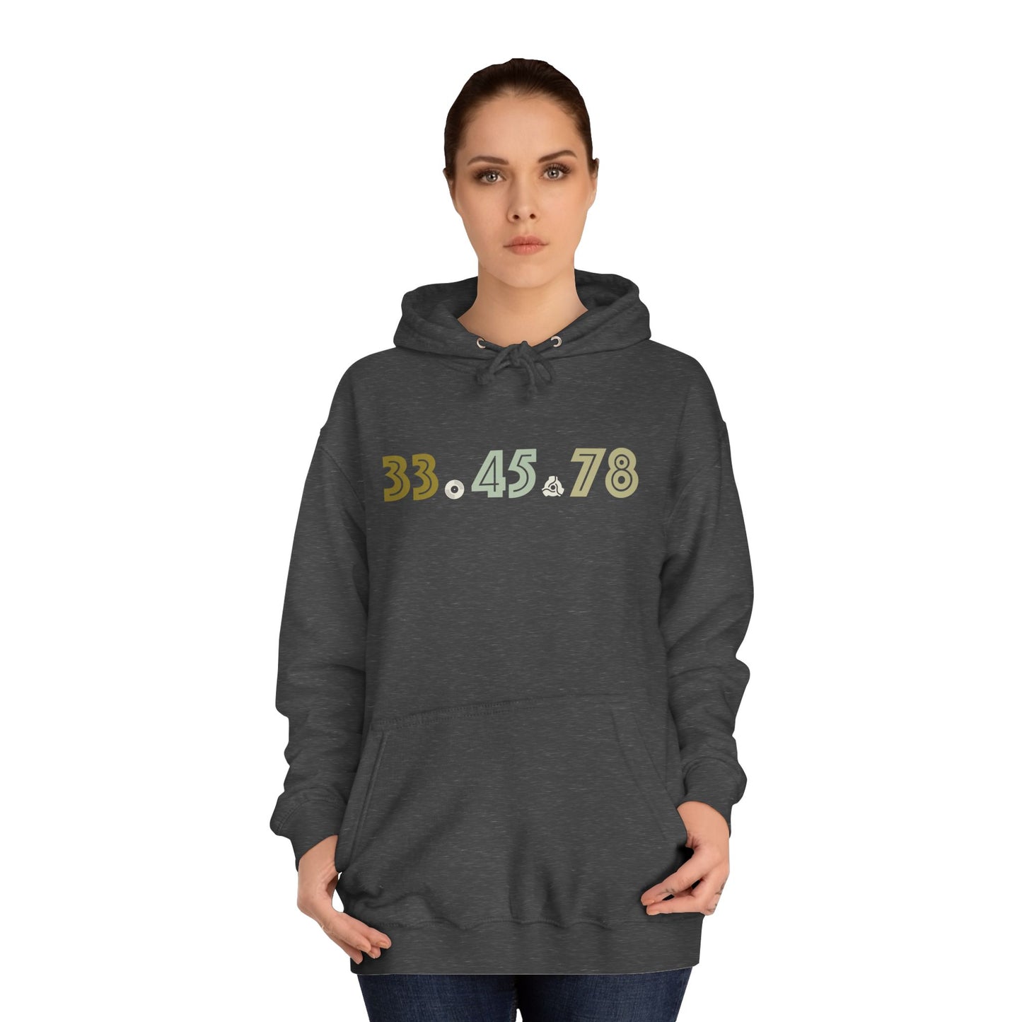 33.45.78 - Unisex College Hoodie (Vinyl Record Speeds)