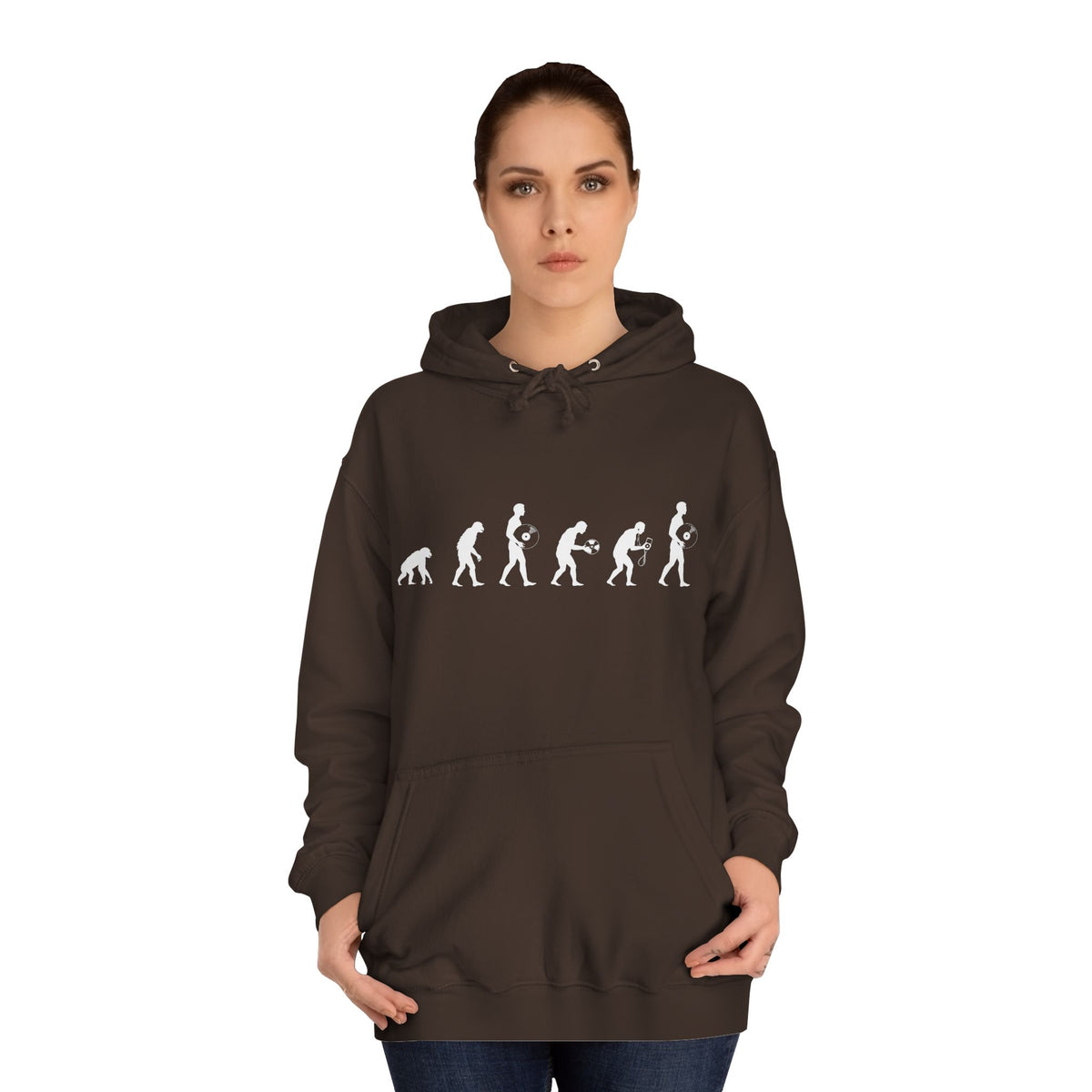 Vinyl Evolution - Unisex College Hoodie (Vinyl Record Speeds)