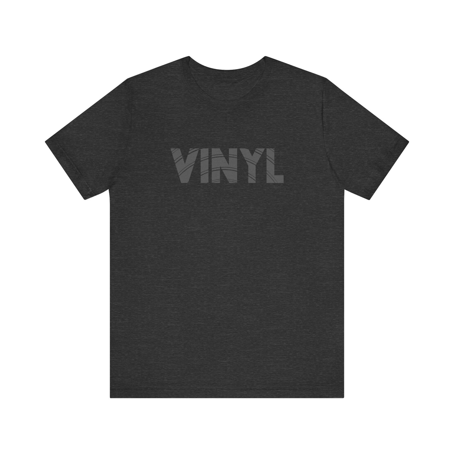 Vinyl Record & Music Lover Unisex T-Shirt - Simple Elegant "Vinyl" Logo