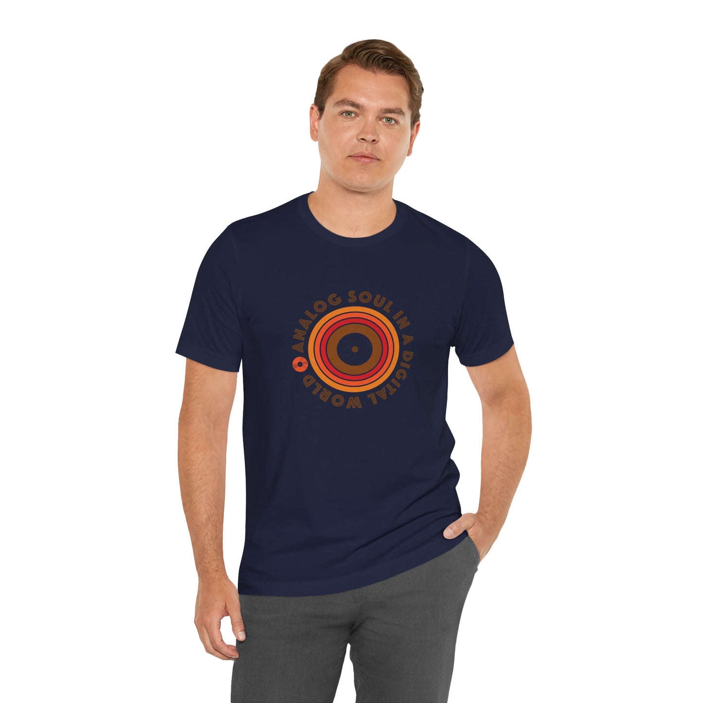 An"Analog Soul in a Digital World" - Unisex T-Shirt