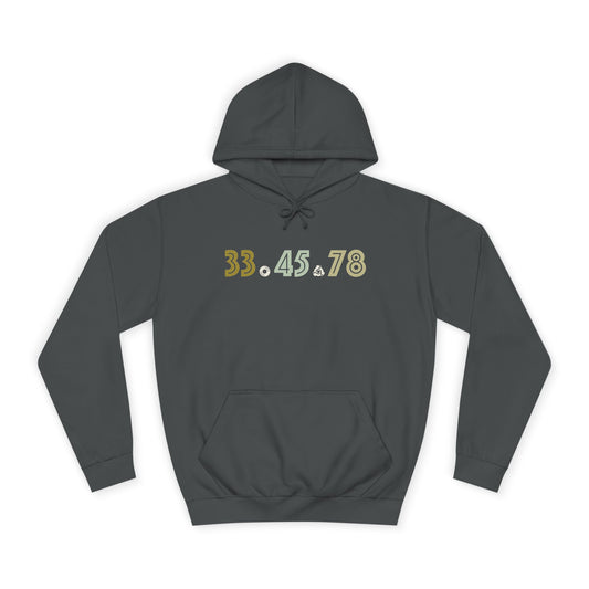 33.45.78 - Unisex College Hoodie (Vinyl Record Speeds)
