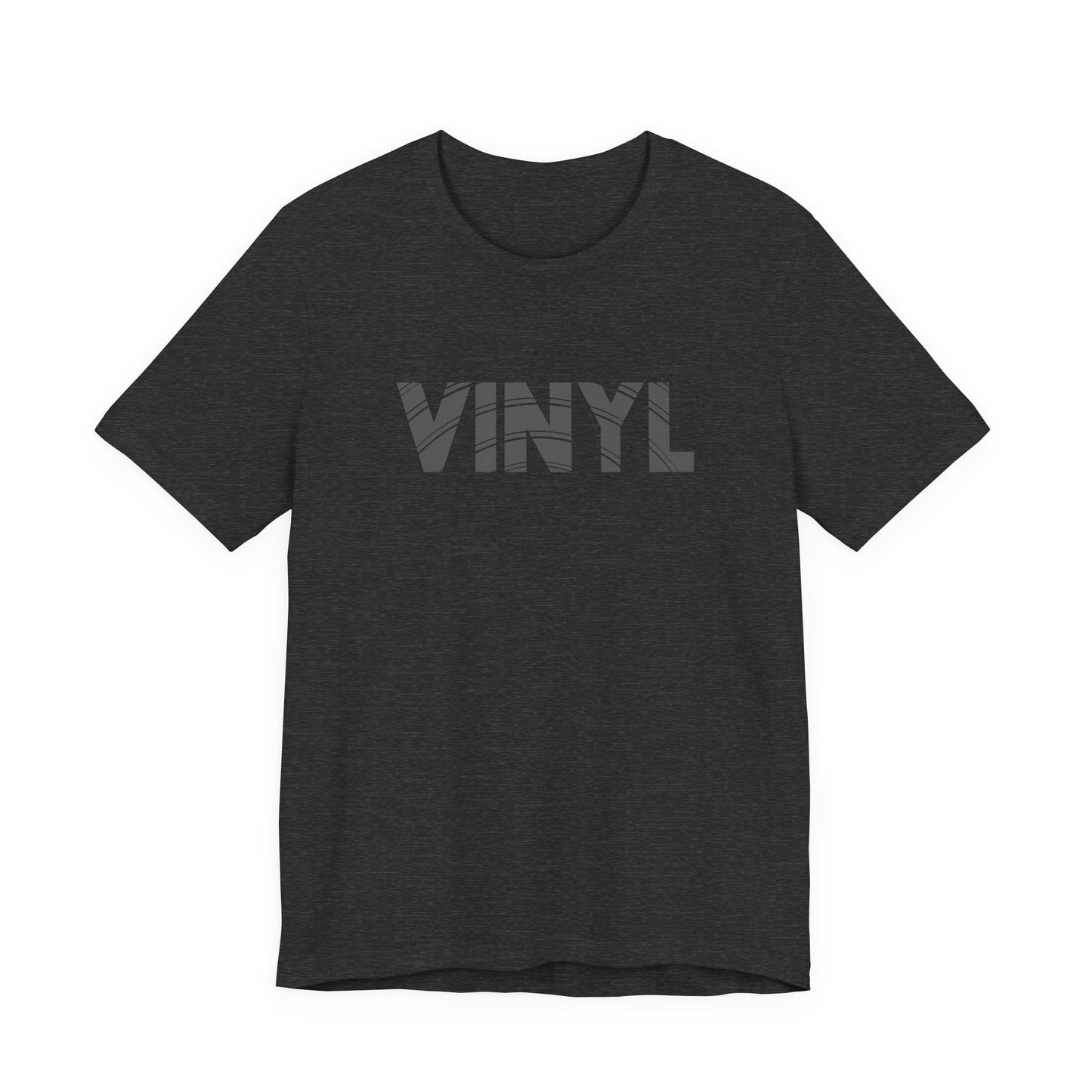 Vinyl Record & Music Lover Unisex T-Shirt - Simple Elegant "Vinyl" Logo