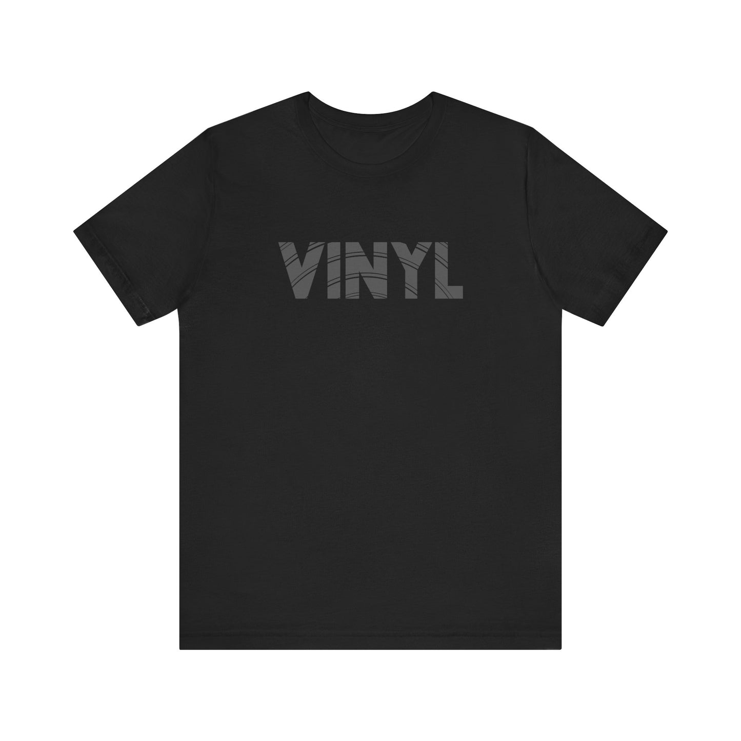 Vinyl Record & Music Lover Unisex T-Shirt - Simple Elegant "Vinyl" Logo