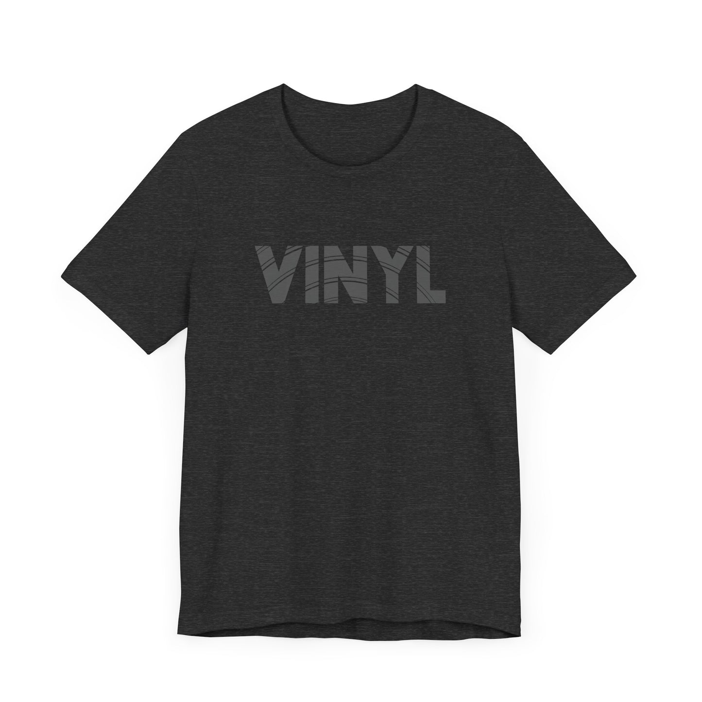 Vinyl Record & Music Lover Unisex T-Shirt - Simple Elegant "Vinyl" Logo